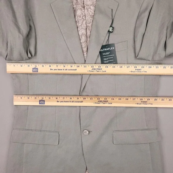 Lauren Ralph Lauren Blazer Mens 40L Ultraflex Linen Lassiter New Jacket - Picture 13 of 16